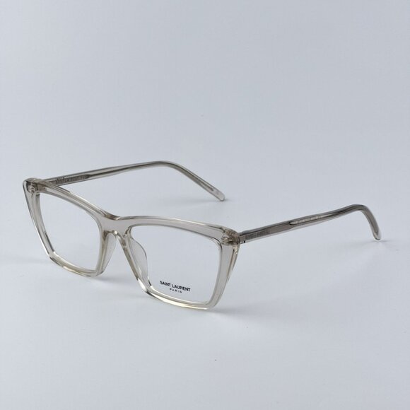 Saint Laurent Women BRAND NEW Eyeglasses Beige Cat Eye SL737 MICA THIN OPT 004 - Picture 5 of 12